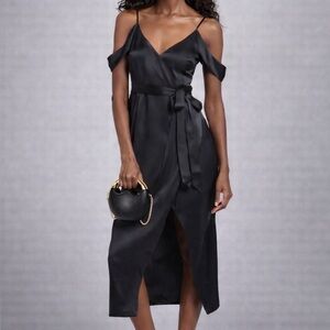 Bardot Leah Satin Midi Dress